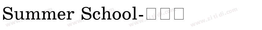 Summer School字体转换